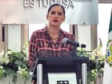 La exaspirante a la Jefatura de Gobierno, en conferencia de prensa, ayer.