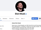 Facebook verifica por error cuenta falsa de Elon Musk; ya no está disponible