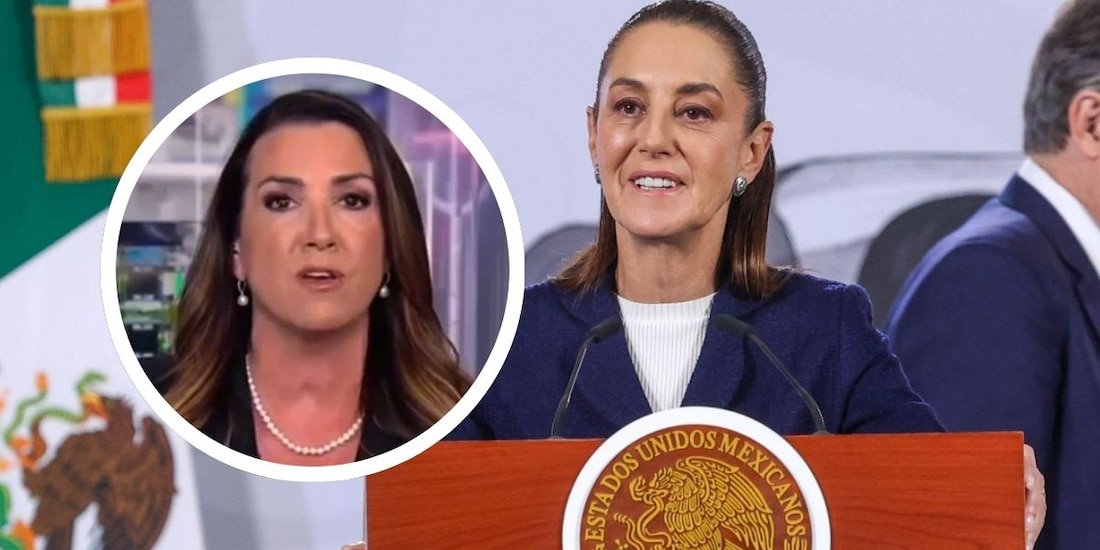 Sara Carter, funcionaria de EU (círculo) reconoció labor del gobierno mexicano, encabezado por la presidenta Claudia Sheinbaum.
