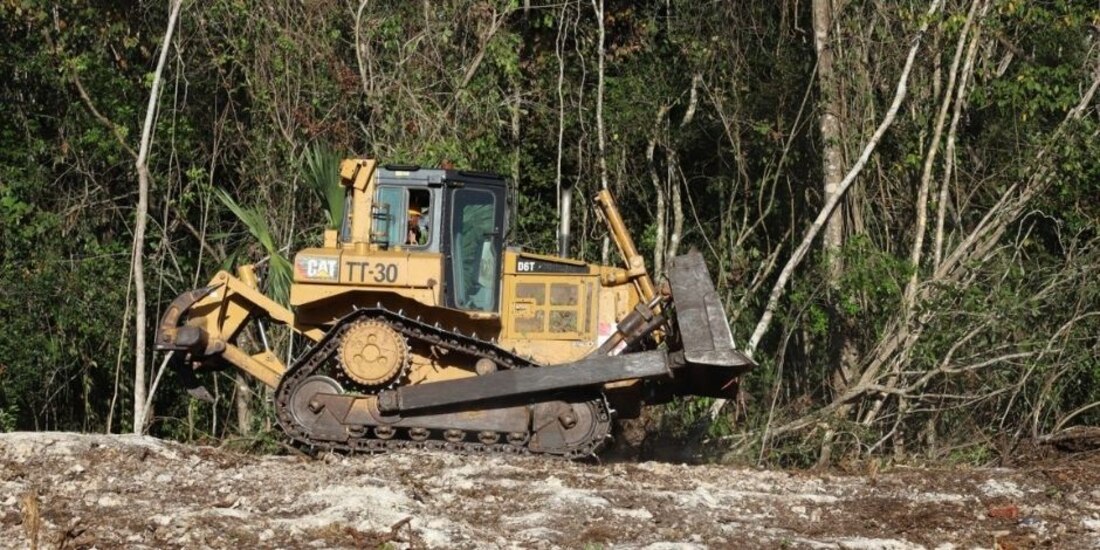 Obras del Tramo 5 del Tren Maya.
