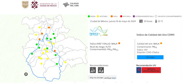 La calidad del aire hasta esta mañana seguía siendo mala.