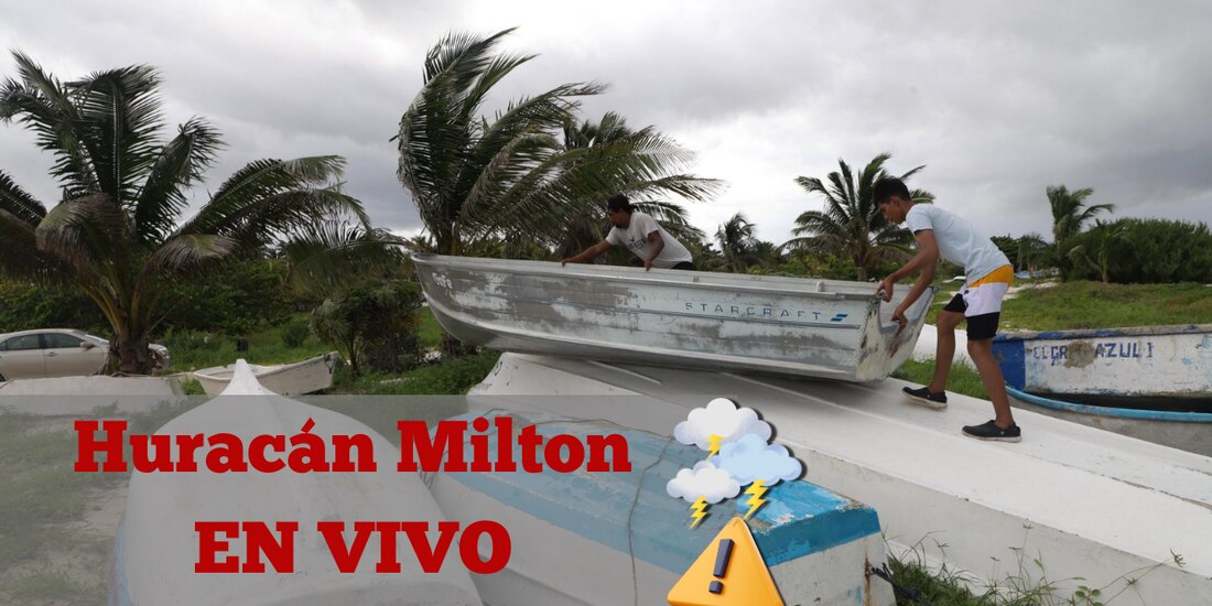 Huracán Milton, trayectoria en vivo