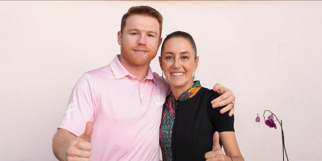 'Canelo' Álvarez se reunió con Claudia Sheinbaum antes de las elecciones del 2 de junio.