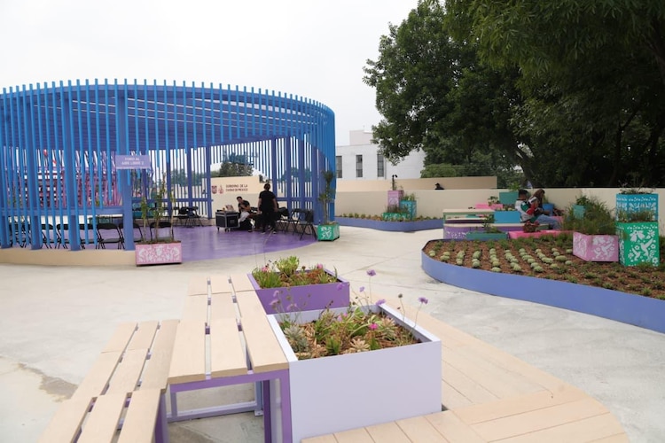 Instalaciones de la Utopía Elena Poniatowska Amor en la alcaldía Coyoacán.