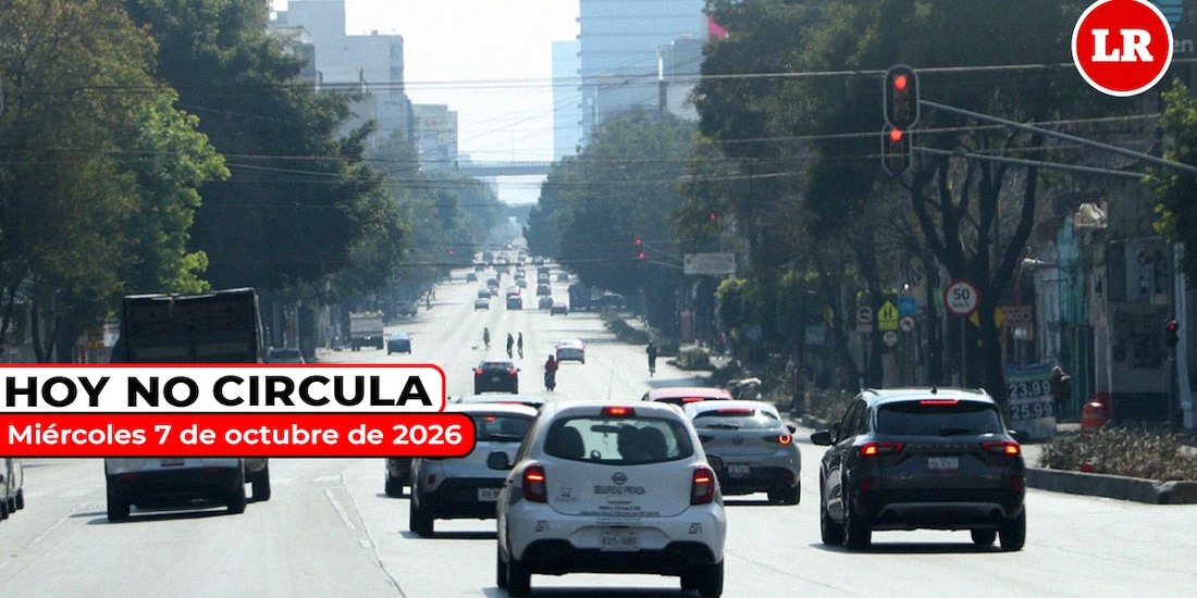 No olvides revisar cómo aplica el Hoy No Circula este miércoles 7 de octubre de 2026.