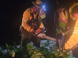 Avanzan labores de auxilio en San Francisco Ixhuatán tras tormenta en Oaxaca.