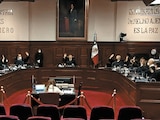 Ministros de la SCJN en votación.