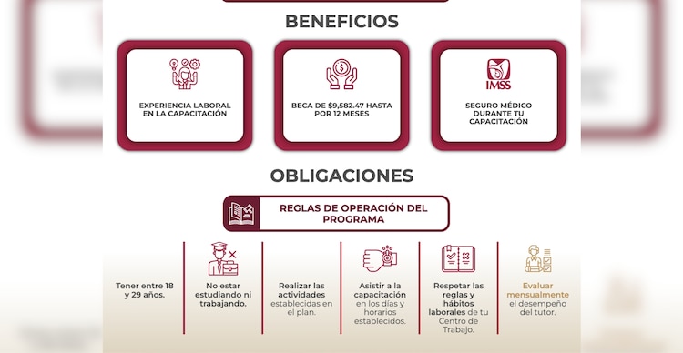 Beneficios y obligaciones de Jóvenes Construyendo el Futuro