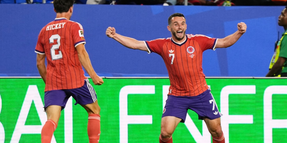 John McGinn celebra su anotación frente a Haití.