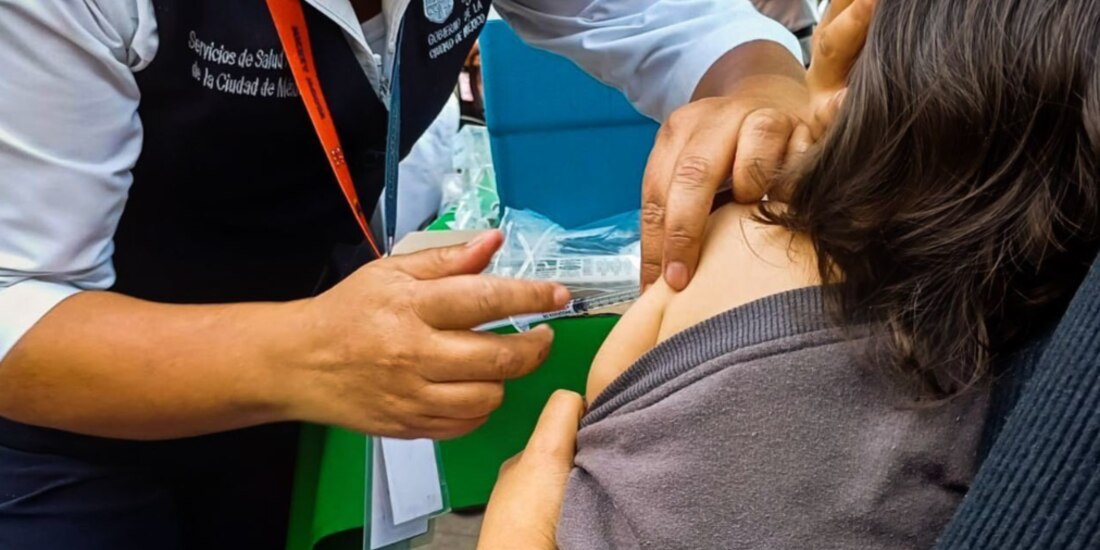 Jornada de vacunación contra el sarampión en la CDMX, en 2024.