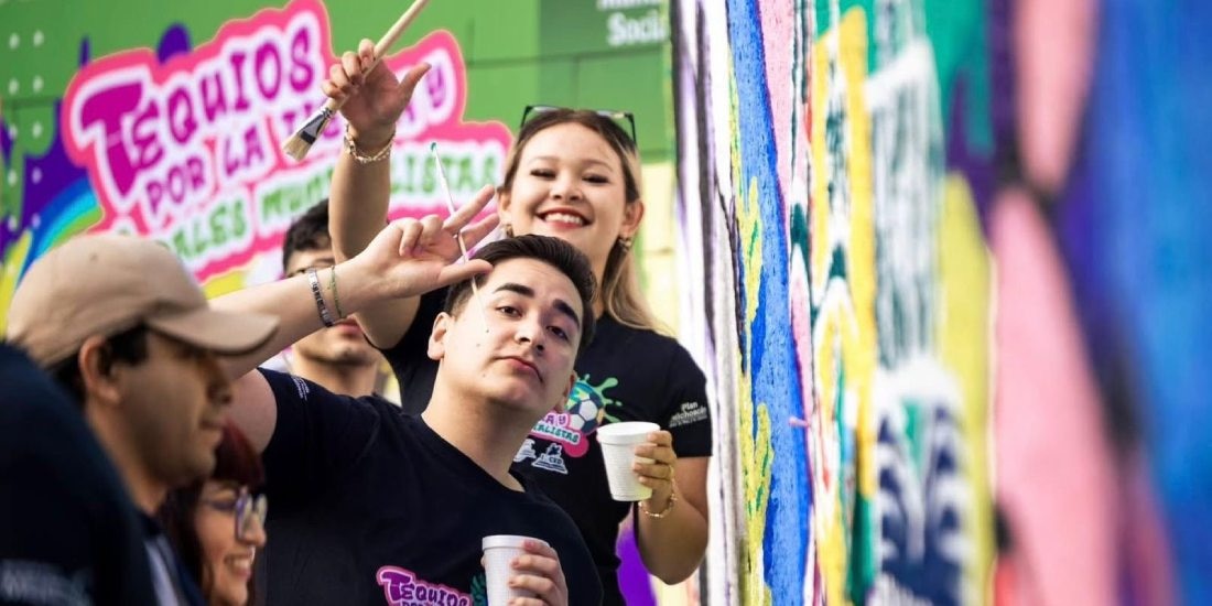 Más de un millón de jóvenes se suman a la Jornada Nacional de Tequios por la Tierra y Murales Mundialistas.
