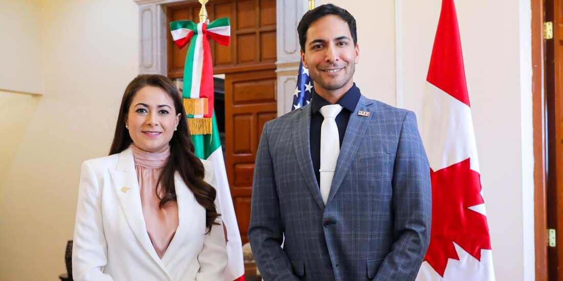 Tere Jiménez se reúne con el presidente de la Cámara de Comercio Internacional Canadá-Estados Unidos-México.