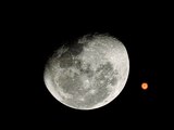 Así se vivió el "Beso" de la Luna y Marte