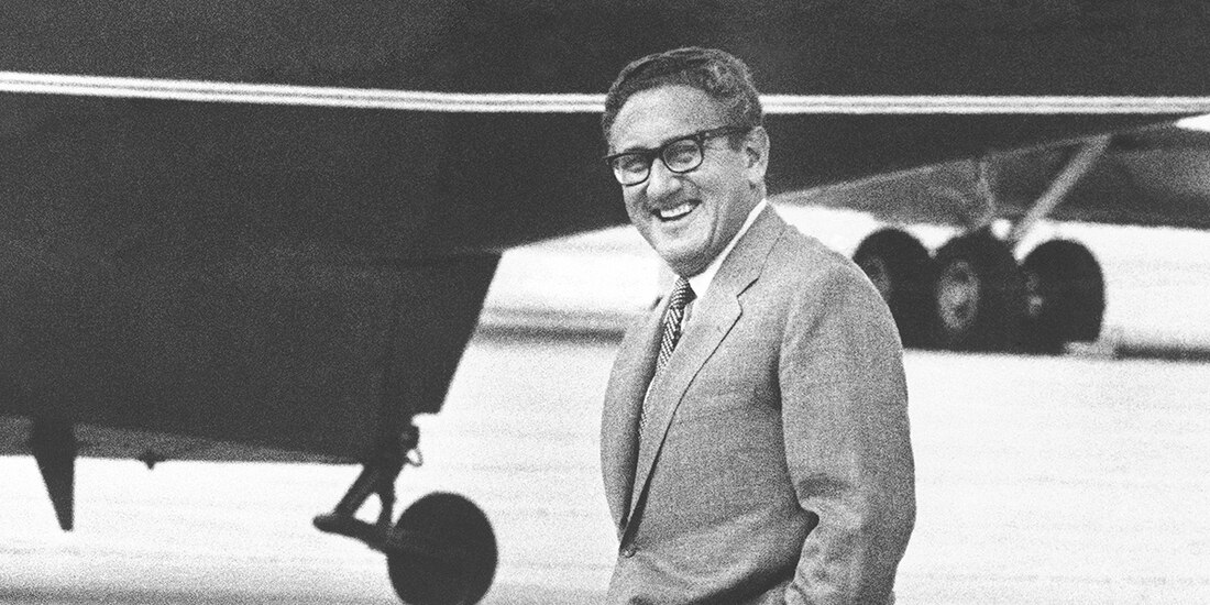 Henry Kissinger en una base aérea en Washington el 19 agosto de 1972