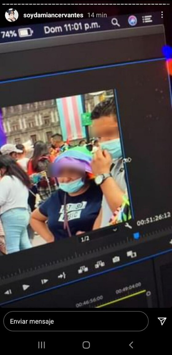 Damián Cervantes exhibe a supuestos ladrones en marcha LGBT