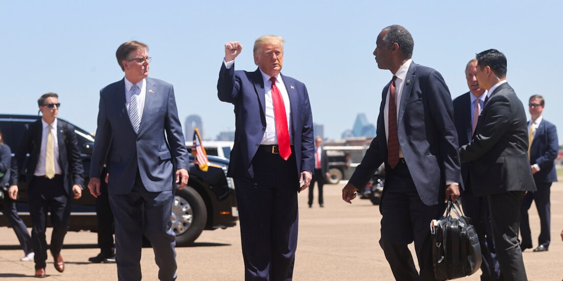 Donald Trump, ayer en Texas.