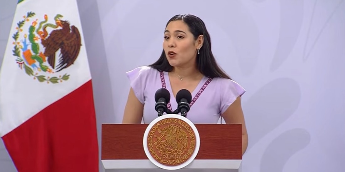 La Gobernadora constitucional en la conferencia de Sheinbaum.