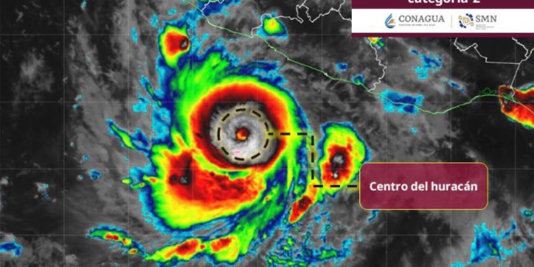 La trayectoria prevista del huracán "Polo" indica que se ubicará a solo cien kilómetros de las costas de Michoacán y Colima.