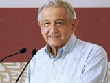 El Presidente de México, Andrés Manuel López Obrador, durante una gira de trabajo por Sinaloa