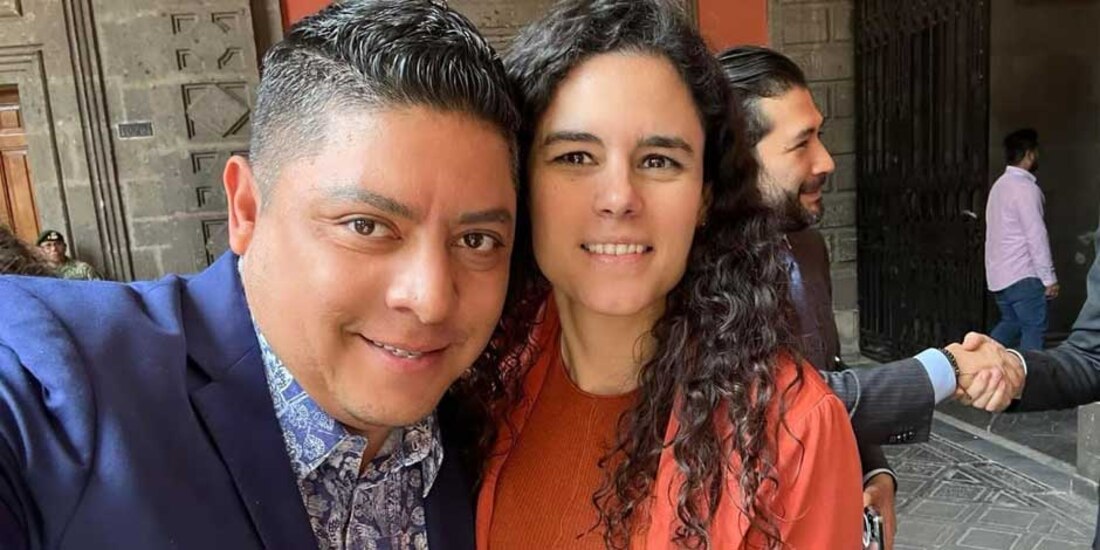 El gobernador de SLP, Ricardo Gallardo Cardona y la secretaria de Gobernación, Luisa María Alcalde Luján
