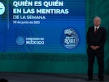 El Presidente Andrés Manuel López Obrador (AMLO) presentó la nueva sección "Quién es quién en las mentiras de la semana".