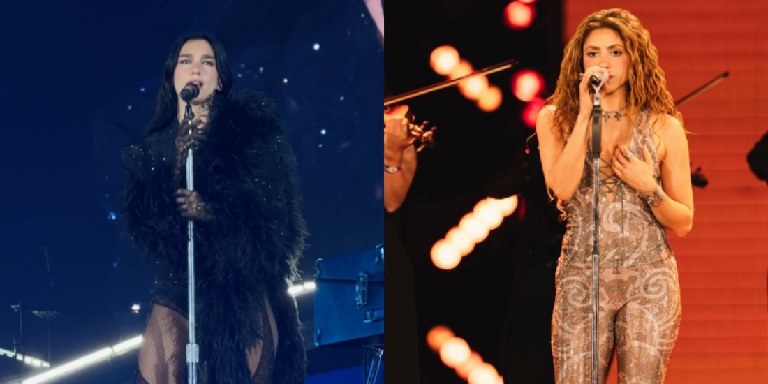 Dua Lipa y Shakira cantan Antología la misma noche