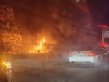 Se incendia tracto camión en la México-Querétaro tras volcadura.