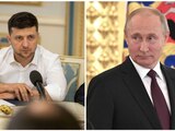 Vladimir Putin y Vladimir Zelensky