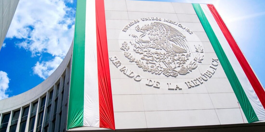 La fachada del Senado de la República