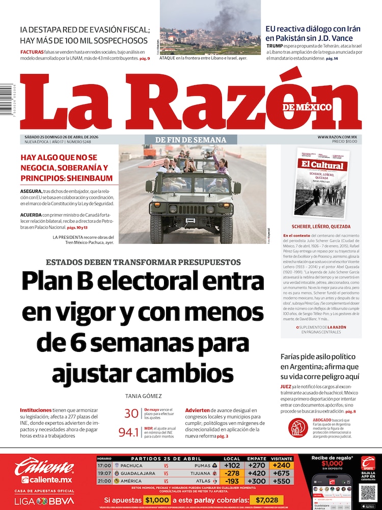 La Razón 25 Abril 2026