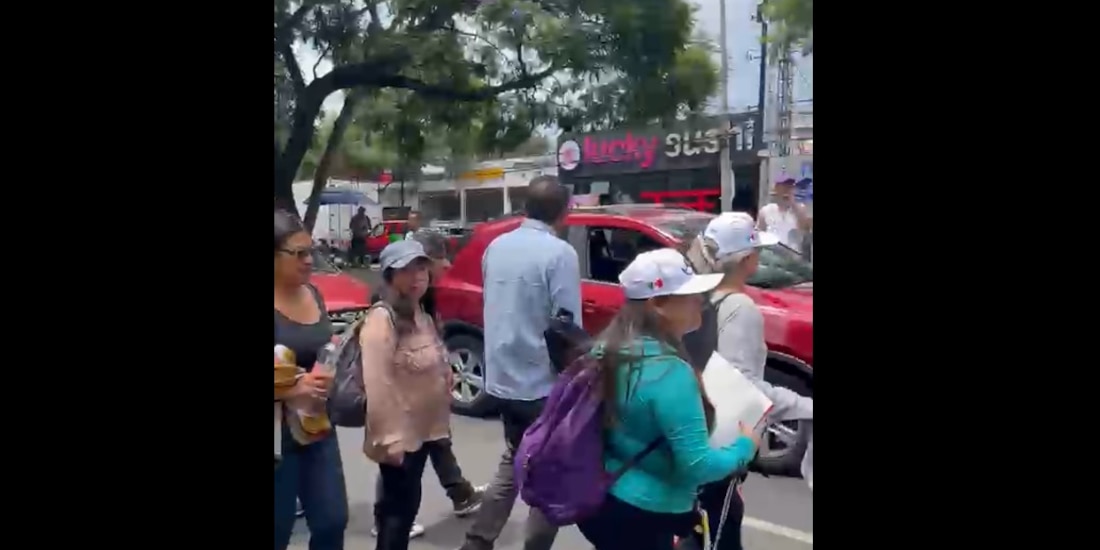 Profesores disidentes en protesta este miércoles.