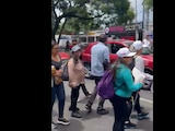 Profesores disidentes en protesta este miércoles.
