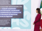 La mandataria federal, ayer, en conferencia de prensa en Palacio Nacional.