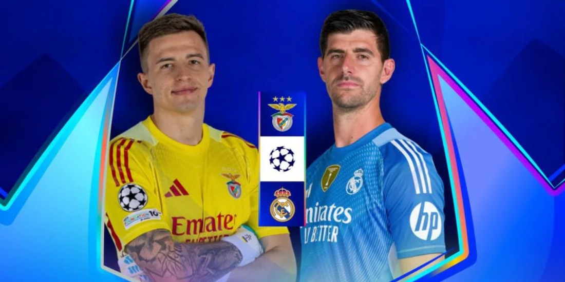 Benfica recibe al Real Madrid en la ida de los playoffs de la Champions League.