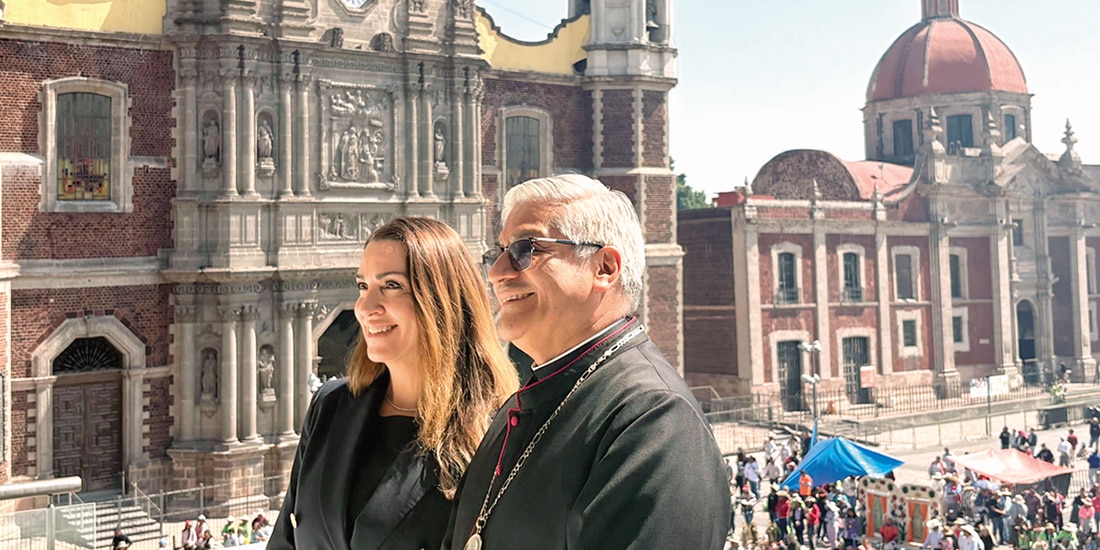 La directora de la Oficina de la Política Nacional para el Control de Drogas, ayer, en su visita al Templo Mariano.