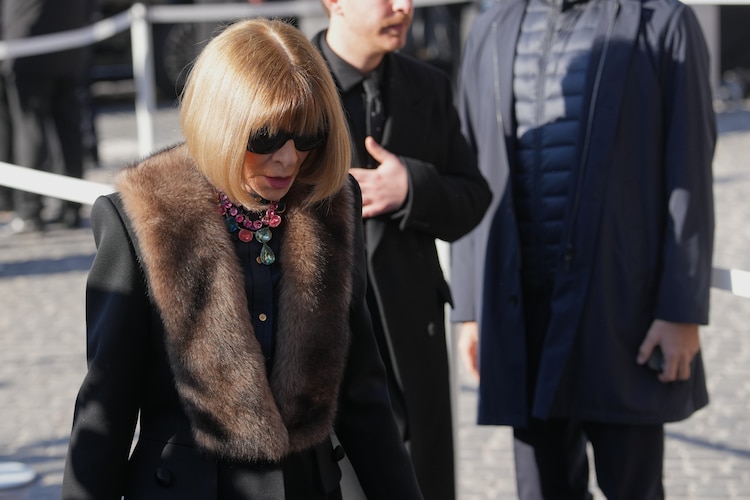 Anna Wintour en el Funeral de Valentino Garavani