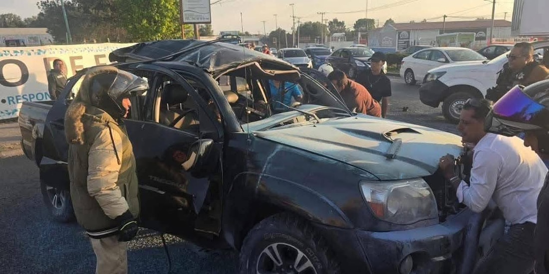Explosión de camioneta en la México-Pachuca ocurrida el pasado mes de marzo.