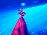 La cantante Aliona Moon de Moldavia en el ensayo de vestuario del 70° Festival Eurovisión