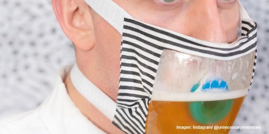 Cubrebocas para tomar cerveza