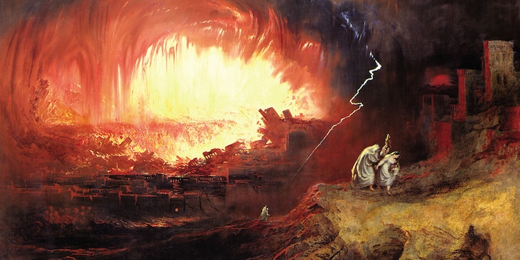 John Martin, La destrucción de Sodoma y Gomorra, 1852.