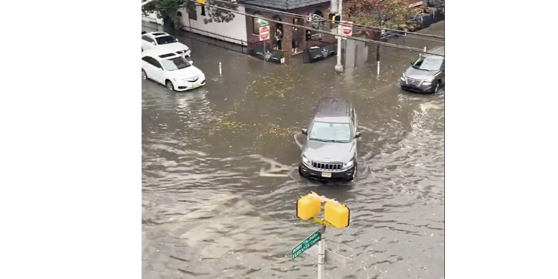 Las anegaciones en calles de Nueva York, el pasado jueves 30 de octubre.
