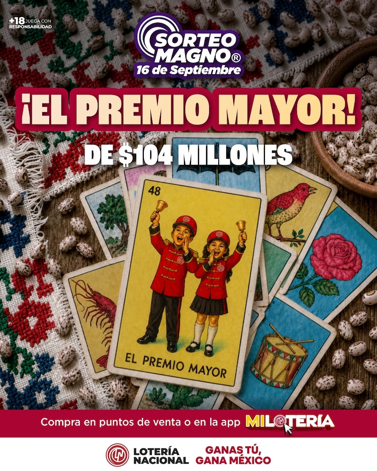 Billetes del Sorteo Magno No. 392 conmemorativo por la Independencia de México.