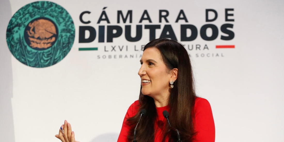 La presidenta de la Mesa Directiva de la Cámara de Diputados, Kenia López Rabadán