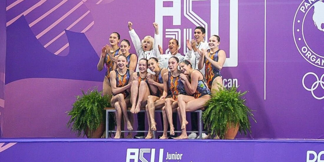 México logra oro en equipo mixto de natación artística en los Juegos Panamericanos Junior 2025