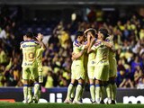 Jugadores del América celebran su pase a las semifinales del Apertura 2023.