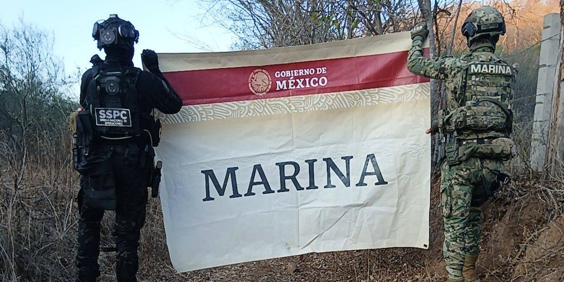 Acción de seguridad de la Marina en Sinaloa.