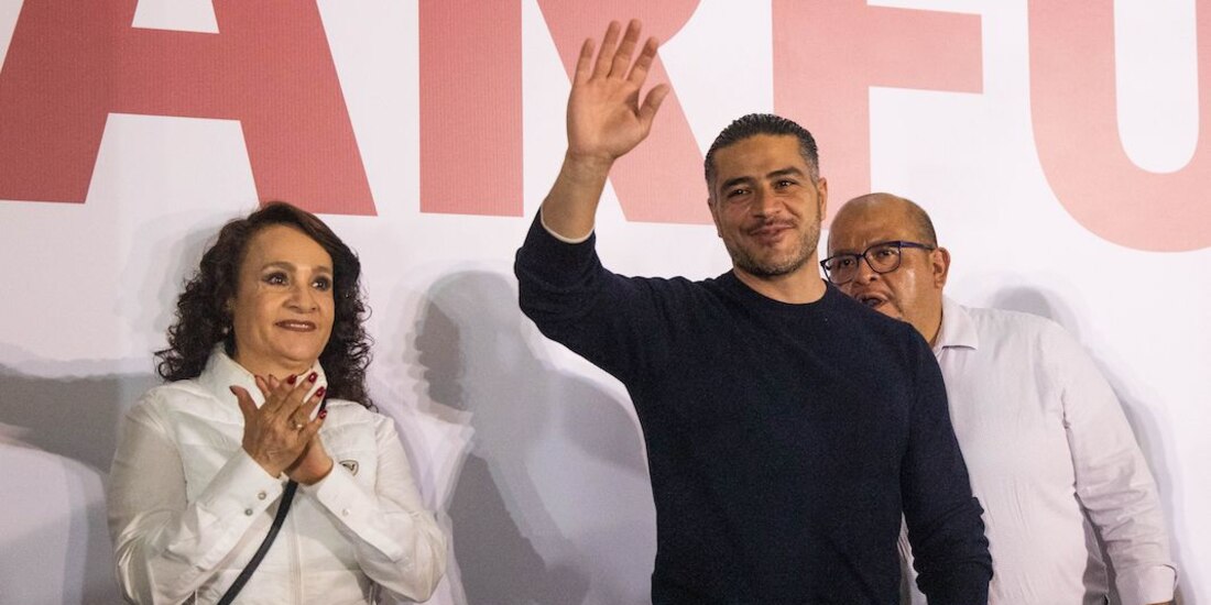 Omar García Harfuch y Dolores Padierna, ayer en el Centro de Convenciones de Tlatelolco.