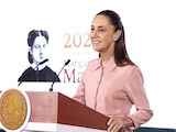 La Jefa del Ejecutivo, en conferencia, ayer.