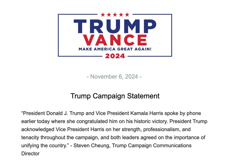 Kamala Harris habló con Donald Trump