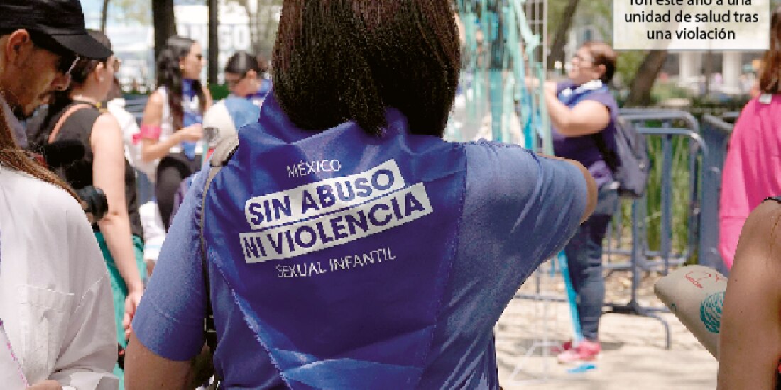 Mujeres protestan en contra de la violencia en contra de niñas, niños y adolescentes, en 2024.